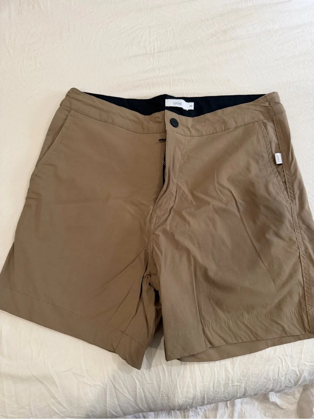 Onia Men's Tan Hybrid Shorts